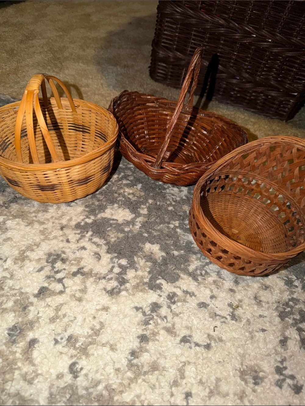 Woven Decorative Basket - Brown and Tan Home Accents